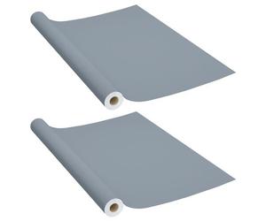 Vidaxl Films Autoadhã©Sifs Pour Meubles 2 Pcs Gris 500x90 Cm Pvc