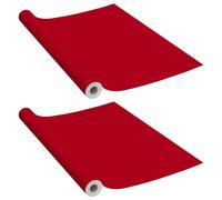 Vidaxl Films Autoadhã©Sifs Pour Meubles 2 Pcs Rouge 500x90 Cm Pvc