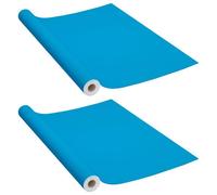 Vidaxl Films Autoadhésifs Pour Meubles 2 Pcs Azuré 500x90 Cm Pvc