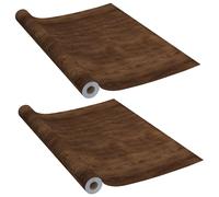 Vidaxl Films Autoadhésifs Pour Portes 2 Pcs Chêne Foncé 210x90 Cm Pvc