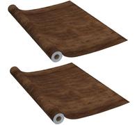 vidaXL Films autoadhésifs pour portes 2 pcs Chêne foncé 210x90 cm PVC