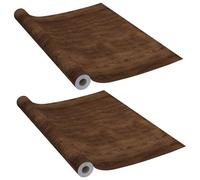 Vidaxl Films Autoadhésifs Pour Portes 2 Pcs Chêne Foncé 210x90 Cm Pvc