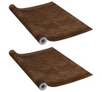 vidaXL Films pour meubles autocollants 2 pcs. Chêne foncé 500x90 cm PVC