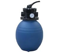 vidaXL Filtre à sable pour piscine 300 mm avec vanne 4 positions Bleu