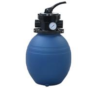 vidaXL Filtre à sable pour piscine avec vanne 4 positions Bleu 300 mm