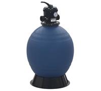 vidaXL Filtre à sable pour piscine 560 mm avec vanne 6 positions Bleu