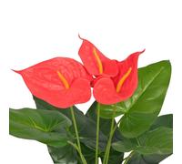 vidaXL Fleur de flamant artificiel avec pot 45 cm rouge et jaune