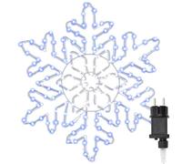 vidaXL Flocon de Noël avec 156 LED Bleu 55,5 x 55,5 x 0,75cm PVC, Salon, déco de Noël Moderne, Ornements LED, lumières changeantes, intérieur et Jardin éblouissants