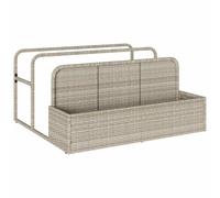vidaXL Flottant à bord de piscine, gris clair, 110 x 100 x 57 cm, rangement à bord de piscine, panier de rangement à bord de piscine, chariot pour piscine extérieure