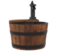 vidaXL Fontaine de jardin avec pompe 28x28x34,5 cm Bois de sapin massif 363334