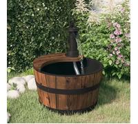 Fontaine À Eau Avec Pompe 28x28x34,5 Cm Bois De Sapin Massif Vidaxl Vidaxl