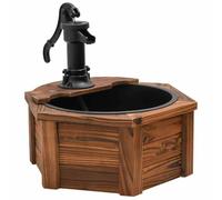 vidaXL Fontaine à Eau avec Pompe 57x57x53 cm Bois de Sapin Massif