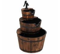 vidaXL Fontaine à eau avec pompe 60x60x94 cm Bois de sapin massif