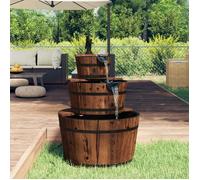 vidaXL Fontaine à eau avec pompe 60x60x94 cm Bois de sapin massif, jeu d'eau, fontaine, fontaine d'eau de jardin, jeu d'eau 363332