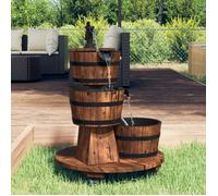 Fontaine À Eau Sur Roues Pompe 55x55x80 Cm Bois De Sapin Massif Vidaxl Vidaxl