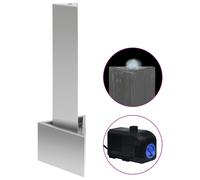 Vidaxl Fontaine De Jardin Argenté 37,7x32,6x110 Cm Acier Inoxydable