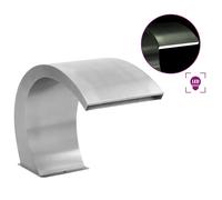 Vidaxl Fontaine De Piscine Avec Led Acier Inoxydable 30x60x45 Cm Blanc