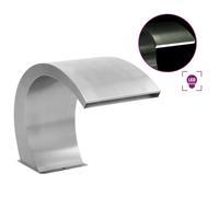 vidaXL Fontaine de Piscine avec LED Fontaine d'Etang Fontaine de Bassin Cascade de Bassin Jardin Extérieur Acier Inoxydable 48086