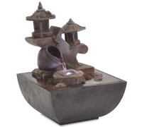 Fontaine d'intérieur avec lampe led Polyrésine Vidaxl Gris