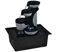 vidaXL Fontaine d'intérieur avec lampe LED Polyrésine Multicolore