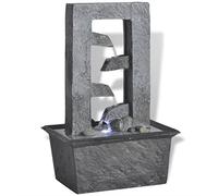 vidaXL Fontaine d'intérieur Poly-résine avec éclairage LED, résistante aux UV