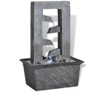 vidaXL Fontaine d'intérieur avec lumière LED Poly-résine
