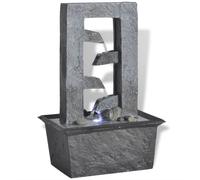 vidaXL Fontaine d'intérieur avec lumière LED Poly-résine