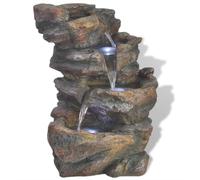 Fontaine d'Intérieur avec Lumière LED Poly-résine Décoration Maison vidaXL