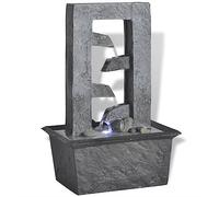 vidaXL Fontaine d'intérieur avec lumière LED Poly-résine