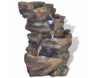 vidaXL Fontaine d'intérieur avec lumière LED Polyrésine