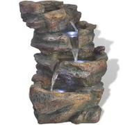 vidaXL Fontaine d'Intérieur avec Lumière LED Poly-résine Décoration Maison