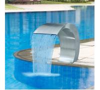 vidaXL Fontaine lame d'eau en acier inoxydable pour piscine bassin 45x30x60 cm 41685