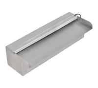 vidaXL Fontaine rectangulaire de piscine avec LED Inox 30 cm