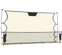 vidaXL Football Rebounder Noir et Jaune 183x85x120 cm Polyester