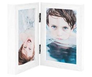vidaXL Fotolijst tweeluik 2x(21x29,7 cm) wit332764 Blanc G