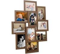 vidaXL Fotolijst voor 10x(10x15 cm) foto MDF lichtbruin332776 Brun G