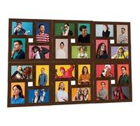vidaXL Collage de cadres photo de photo 24x(10x15 cm) Marron foncé MDF