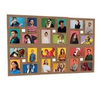 vidaXL Collage de cadres photo de photo 24x(10x15 cm) Marron clair MDF Brun
