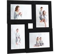 vidaXL Fotolijst voor 4x(10x15 cm) foto MDF zwart332774 Noir G
