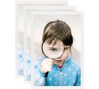vidaXL Collage de cadres photo 3 pcs de table Blanc 13x18 cm MDF