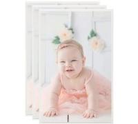 vidaXL Collage de cadres photo 3 pcs de table Argenté 13x18 cm MDF