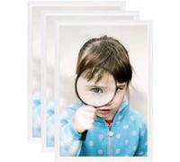 vidaXL Collage de cadres photo 3 pcs de table Blanc 18x24 cm MDF