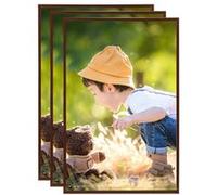 vidaXL Collage de cadres photo 3 pcs de mur table Bronze 59,4x84cm MDF
