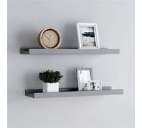 vidaXL Fotoplanken 2 st 60x9x3 cm MDF grijs323935 Gris G
