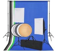 Kit de studio 5 toiles de fond colorées et 2 boîtes à lumière