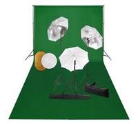 Kit de Studio Photo avec Lampes Toile de Fond et Réflecteur Lumière de Studio Photographie Kit d'Eclairage Système de Toile de Fond Intérieur