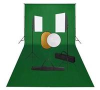 Fotostudioset met softboxlampen, achtergrond en reflector3067057