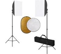 vidaXL Fotostudioset met softboxlampen en reflector3067060 Or G