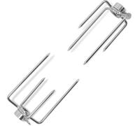 vidaXL Fourchettes de broche 2 pcs Acier