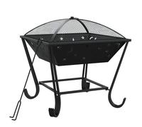 Foyer avec tisonnier 50 cm XXL acier chauffage chauffe-terrasse vidaXL